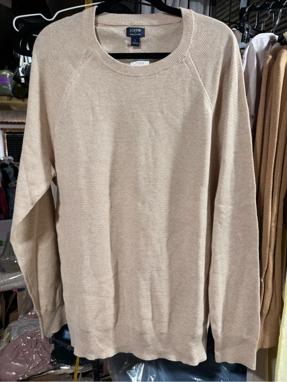J. Crew Men’s Crewneck Sweater in Beige